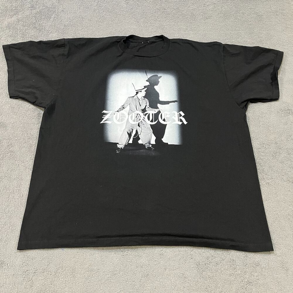 Zooter Black 100% Cotton Short Sleeve Band Tee Graphic T-Shirt Mens Size XL